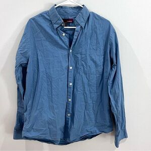 Merona men’s blue long sleeve button down shirt size medium